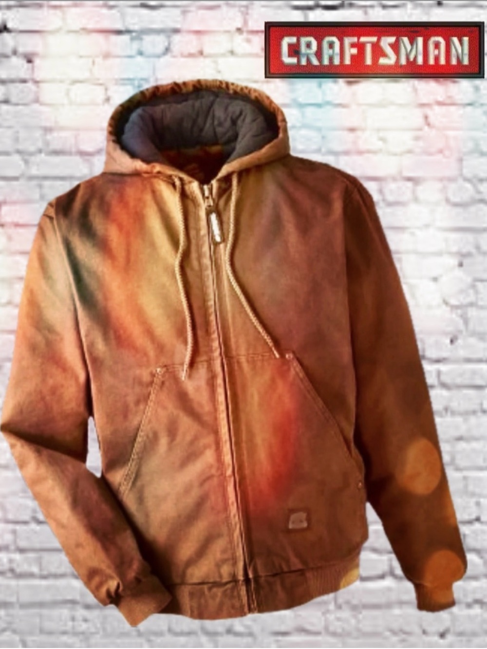 Craftsman Hooded Canvas Bomber Workwear Jacket